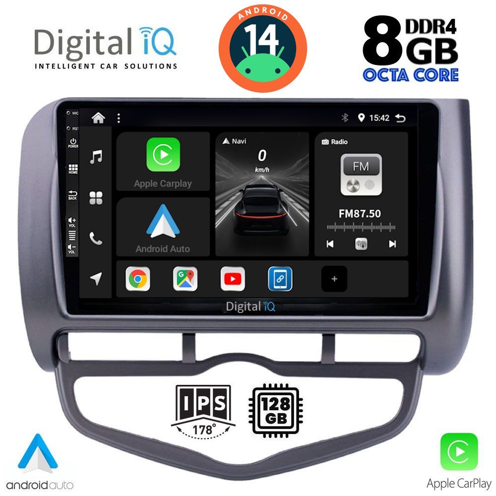 DIGITAL IQ BXF 7210_CPA CLIMA (9inc) MULTIMEDIA TABLET for HONDA JAZZ mod. 2002-2008