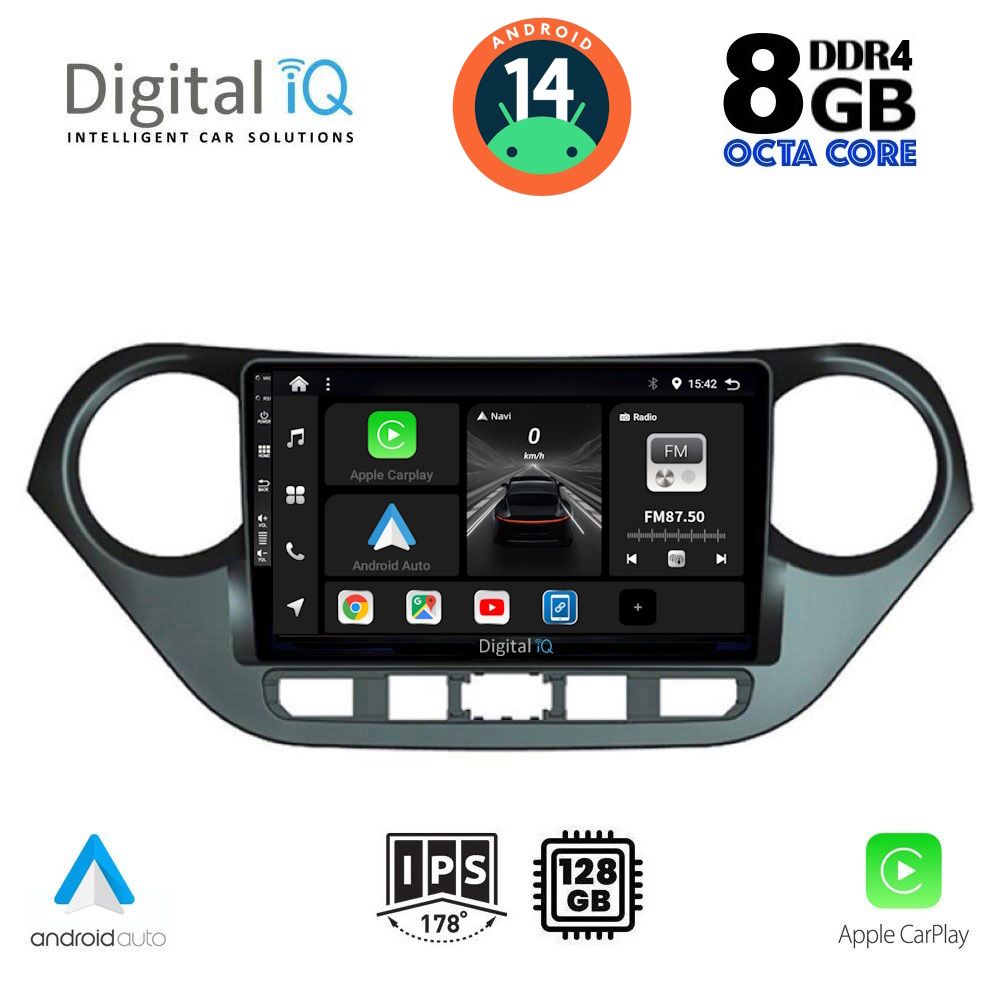 DIGITAL IQ BXF 7224_CPA (9inc) MULTIMEDIA TABLET for HYUNDAI i10 mod. 2014-2020