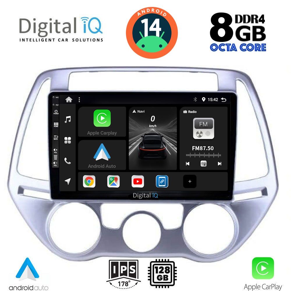 DIGITAL IQ BXF 7227_CPA A/C (9inc) MULTIMEDIA TABLET for HYUNDAI i20 mod. 2008-2012