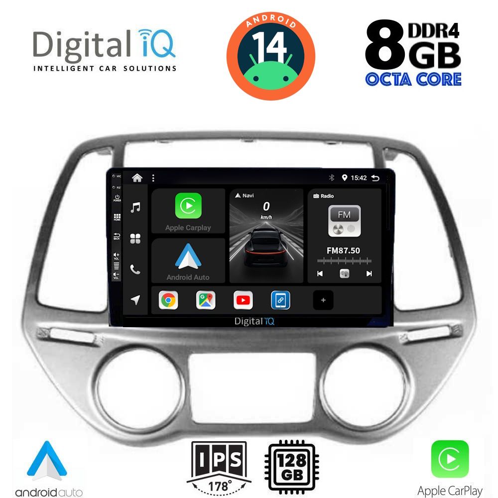 DIGITAL IQ BXF 7227_CPA CLIMA (9inc) MULTIMEDIA TABLET for HYUNDAI i20 mod. 2008-2012