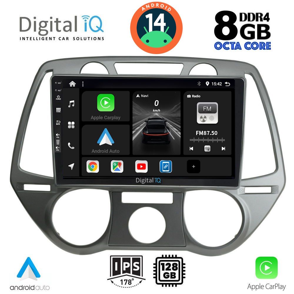 DIGITAL IQ BXF 7228_CPA A/C (9inc) MULTIMEDIA TABLET for HYUNDAI i20 mod. 2008-2012