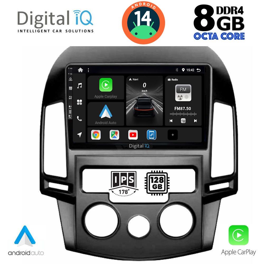 DIGITAL IQ BXF 7231_CPA A/C (9inc) MULTIMEDIA TABLET for HYUNDAI i30 mod. 2007-2012