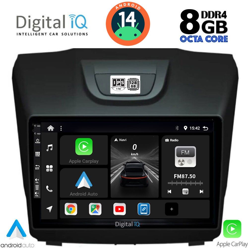 DIGITAL IQ BXF 7255_CPA (9inc) MULTIMEDIA TABLET for ISUZU DMAX mod. 2012-2020