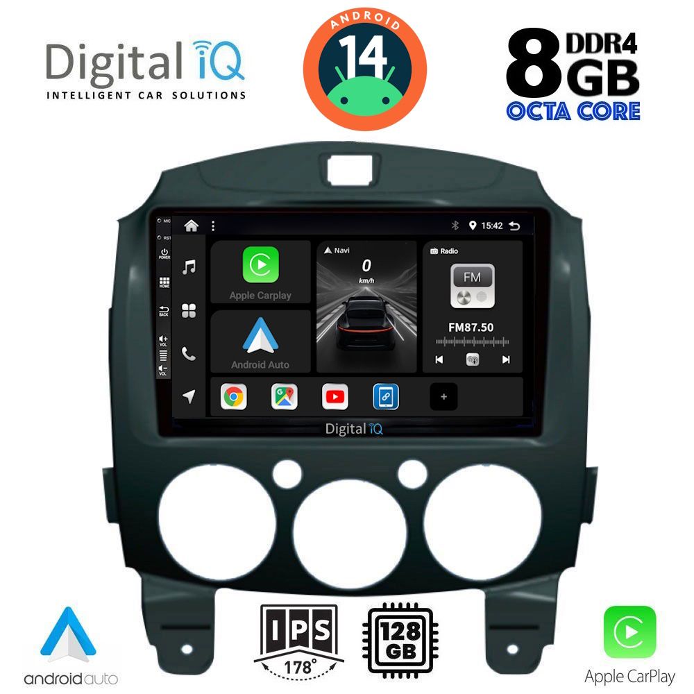 DIGITAL IQ BXF 7361_CPA (9inc) MULTIMEDIA TABLET for MAZDA 2 mod. 2007-2014