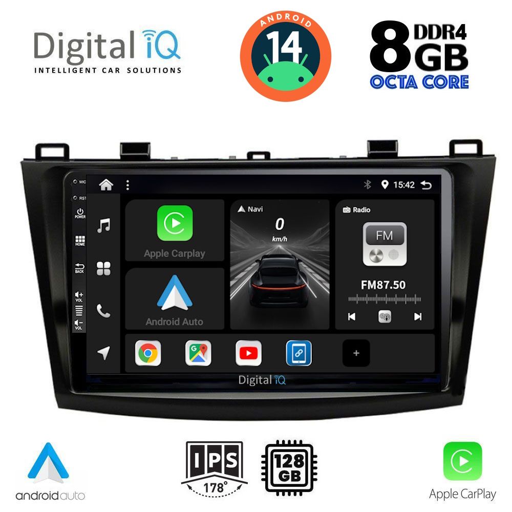 DIGITAL IQ BXF 7366_CPA (9inc) MULTIMEDIA TABLET for MAZDA 3 mod. 2009-2014