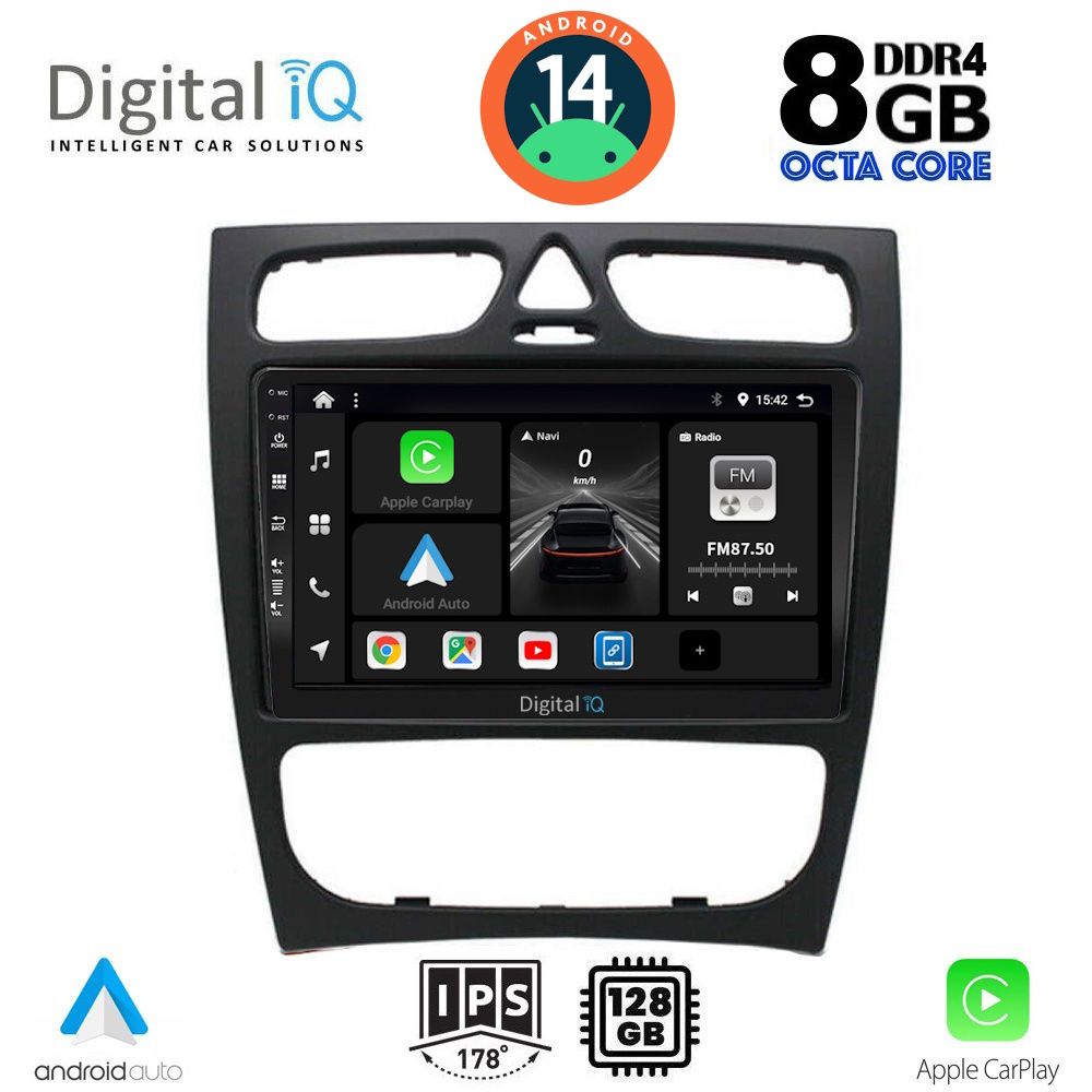 DIGITAL IQ BXF 7402_CPA (9inc) MULTIMEDIA TABLET for MERCEDES C (W203) mod. 1999-2004