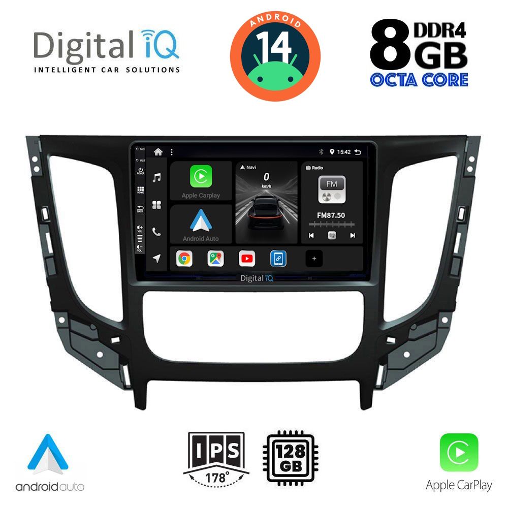 DIGITAL IQ BXF 7437_CPA CLIMA (9inc) MULTIMEDIA TABLET for MITSUBISHI L200 mod. 2015&gt;