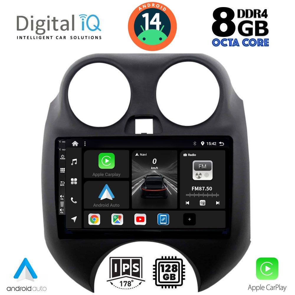 DIGITAL IQ BXF 7459_CPA (9inc) MULTIMEDIA TABLET for NISSAN MICRA mod. 2010-2014