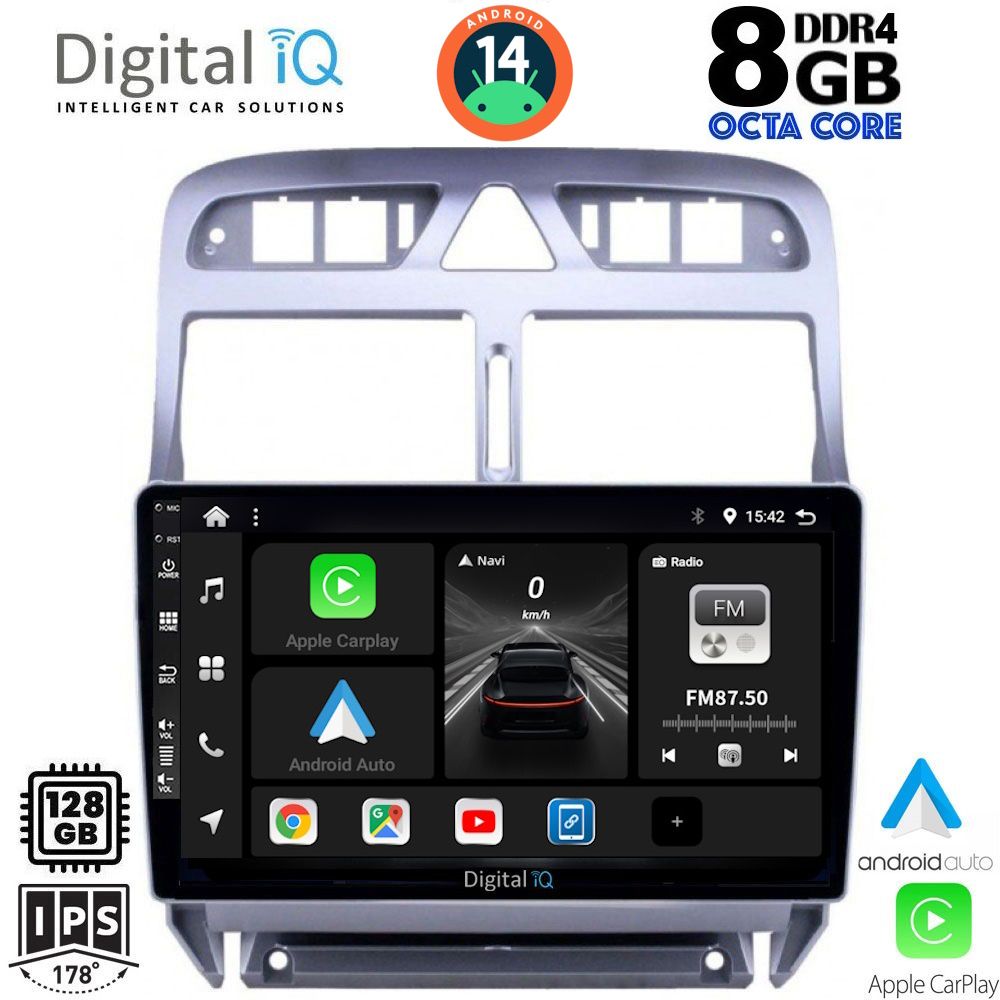 DIGITAL IQ BXF 7512_CPA (9inc) MULTIMEDIA TABLET for PEUGEOT 307 mod. 2001-2008