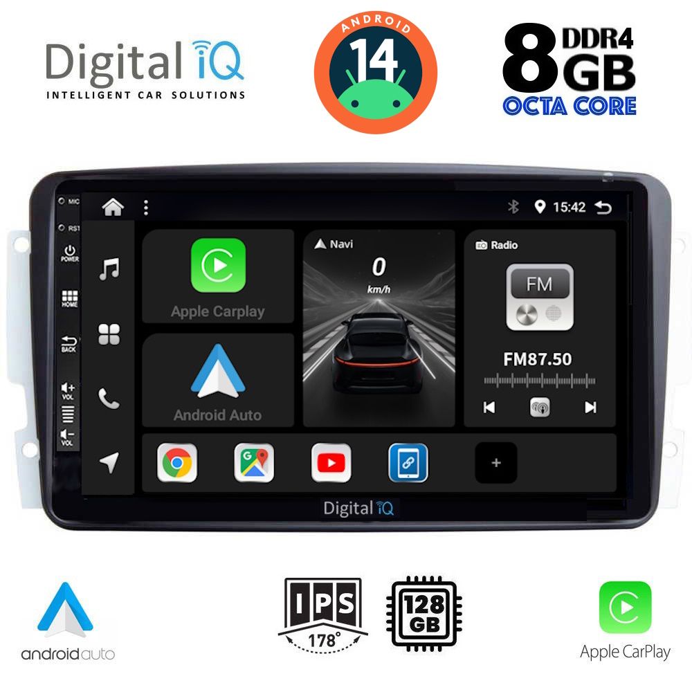 DIGITAL IQ BXF 7401_CPA (9inc) MULTIMEDIA TABLET for MERCEDES CLK (W209) mod. 2000-2004