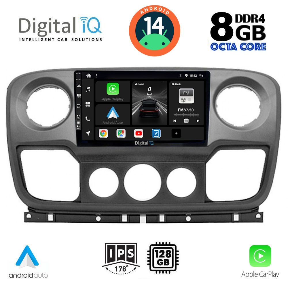 DIGITAL IQ BXF 7463_CPA (10inc) MULTIMEDIA TABLET for NISSAN NV400 - OPEL MOVANO - RENAULT MASTER mod. 2010-2020