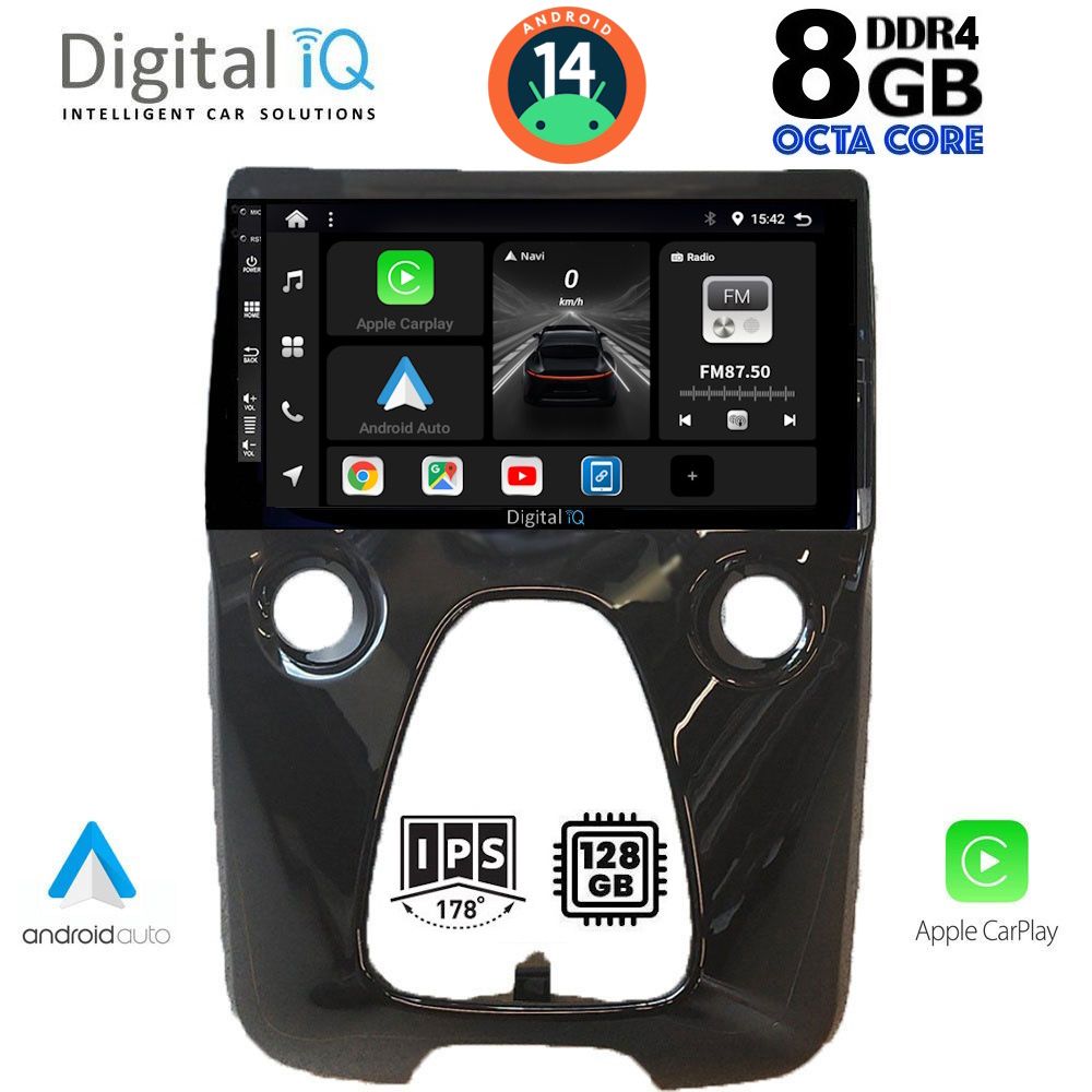 DIGITAL IQ BXF 7708_CPA A/C (10inc) MULTIMEDIA TABLET for CITROEN C1-PEUGEOT 108-TOYOTA AYGO mod. 2014&gt;