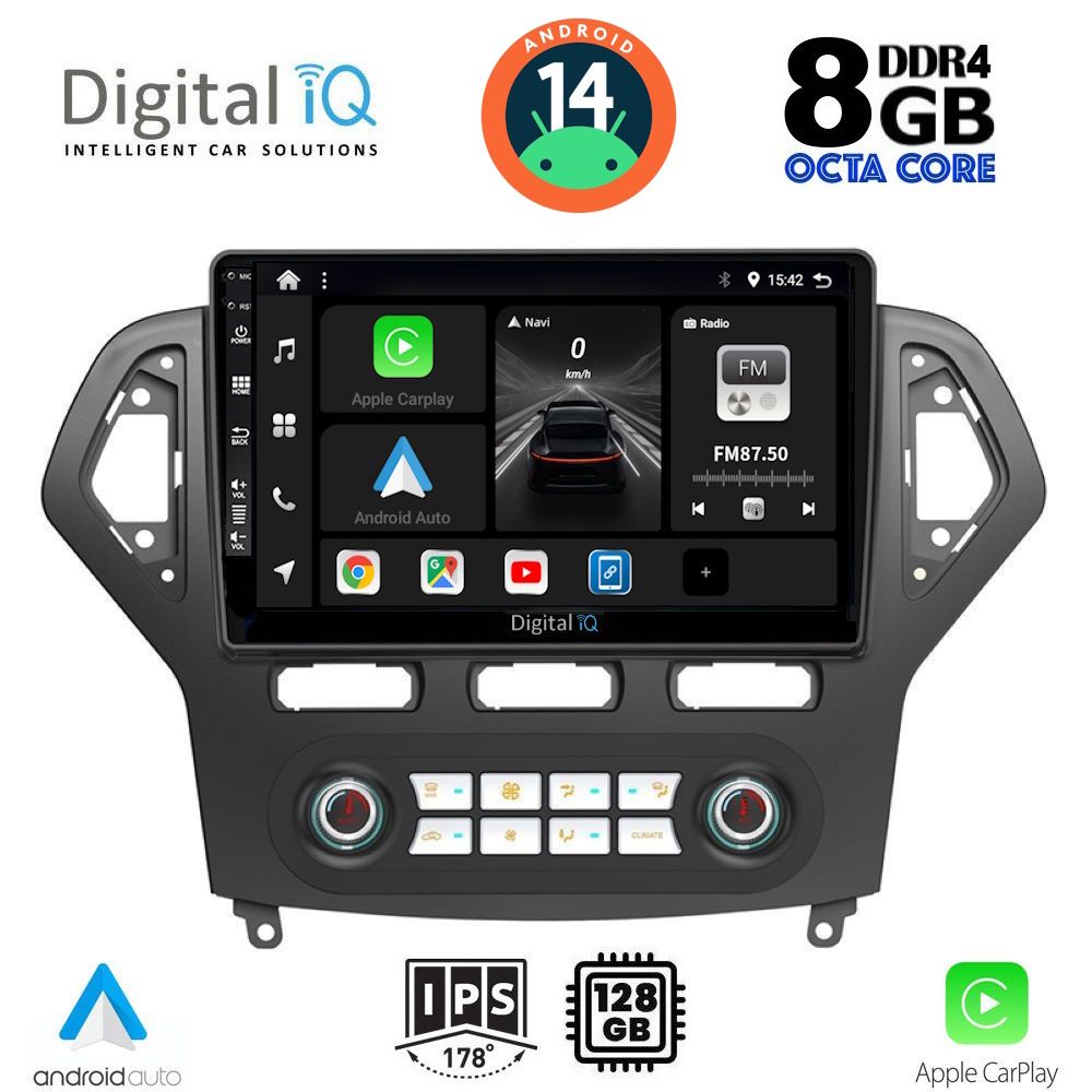 DIGITAL IQ BXF 7162_CPA CLIMA (10inc) MULTIMEDIA TABLET for FORD MONDEO mod. 2007-2011