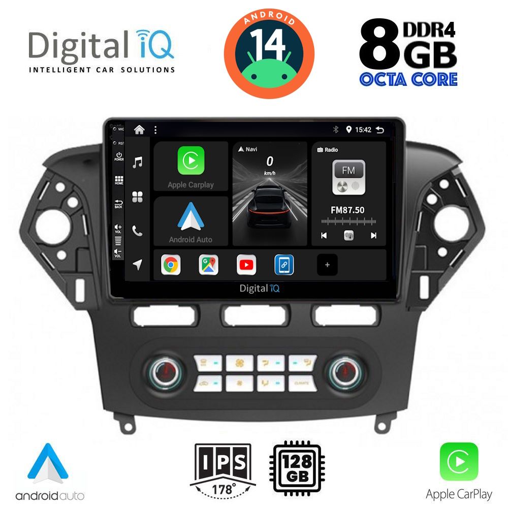 DIGITAL IQ BXF 7163_CPA CLIMA (10inc) MULTIMEDIA TABLET for FORD MONDEO mod. 2011-2013