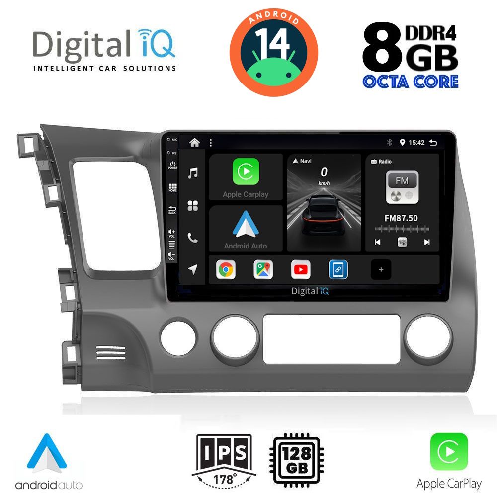 DIGITAL IQ BXF 7188_CPA (10inc) MULTIMEDIA TABLET for HONDA CIVIC 4D mod. 2006-2012