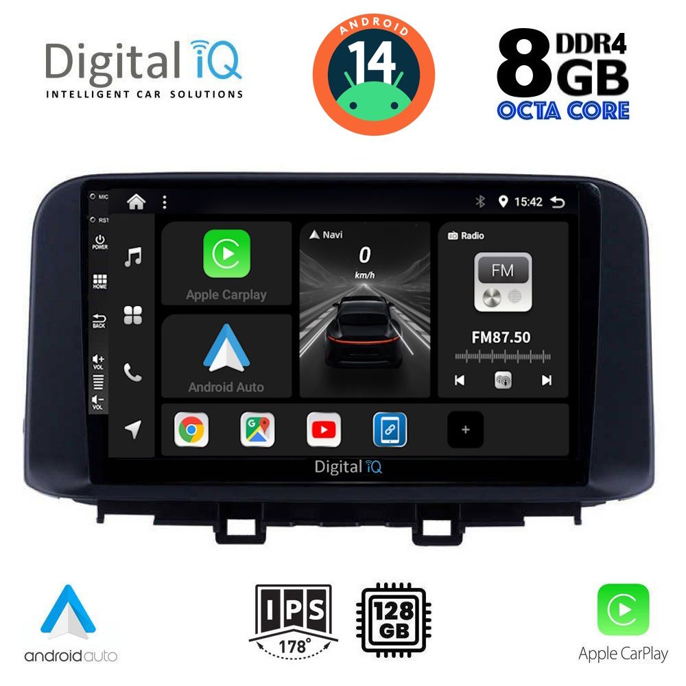 DIGITAL IQ BXF 7237_CPA (10inc) MULTIMEDIA TABLET for HYUNDAI KONA mod. 2017&gt;