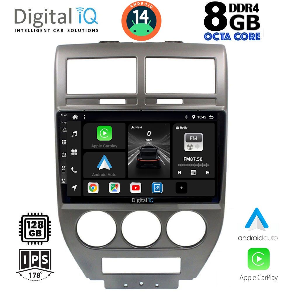 DIGITAL IQ BXF 7276_CPA (10inc) MULTIMEDIA TABLET for JEEP COMPASS - PATRIOT mod. 2007-2016