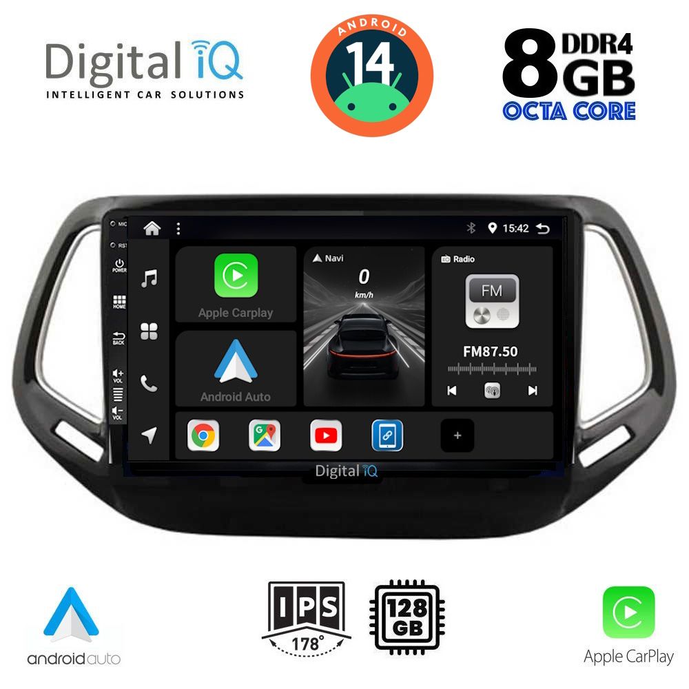 DIGITAL IQ BXF 7278_CPA (10inc) MULTIMEDIA TABLET for JEEP COMPASS mod. 2016-2021