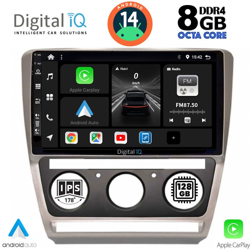 DIGITAL IQ BXF 7595_CPA (10inc) MULTIMEDIA TABLET for SKODA OCTAVIA 5 mod. 2005-2012