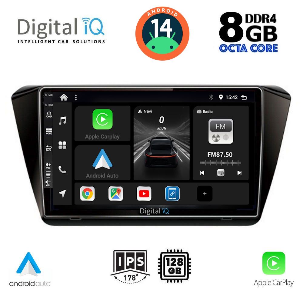 DIGITAL IQ BXF 7605_CPA (10inc) MULTIMEDIA TABLET for SKODA SUPERB mod. 2015&gt;