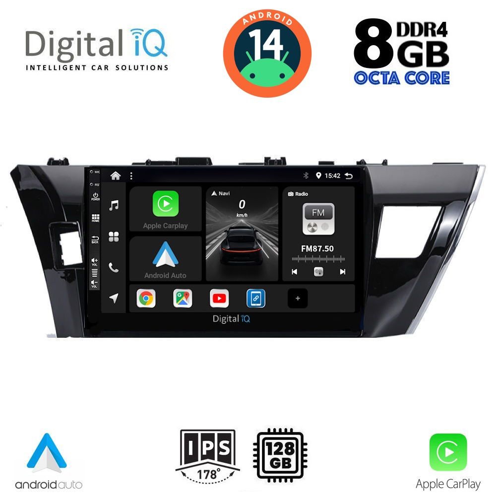 DIGITAL IQ BXF 7714_CPA (10inc) MULTIMEDIA TABLET for TOYOTA COROLLA mod. 2013-2016