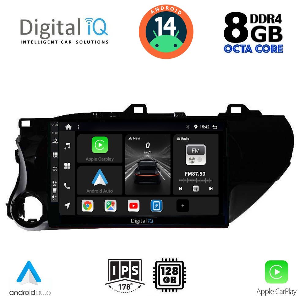 DIGITAL IQ BXF 7721_CPA (10inc) MULTIMEDIA TABLET for TOYOTA HILUX mod. 2017&gt;