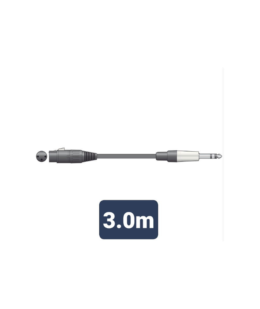 XF-S6J300 Καλώδιο Ήχου XLR Female - 6.3mm TRS Jack Plug 3m (Τεμάχιο) 20115