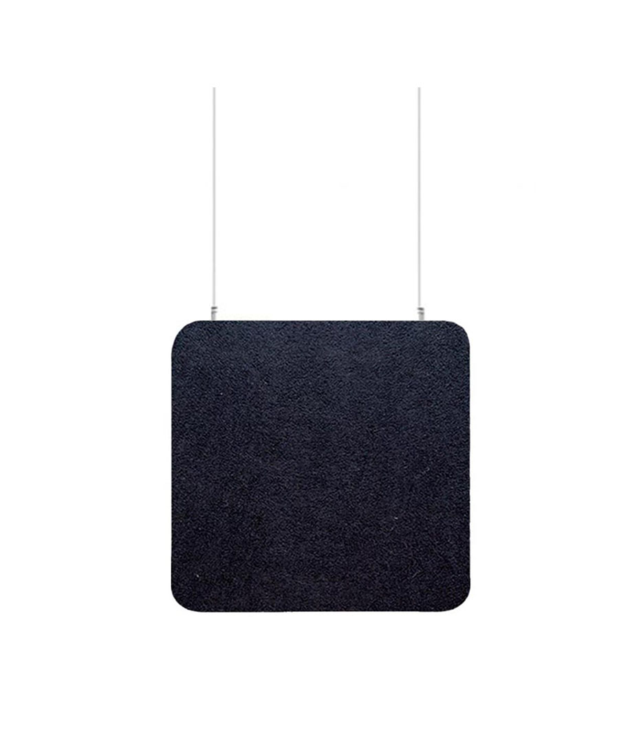 Audiodesigner ECOBAFFLE Square Ηχοαπορροφητικά Πάνελ Οροφής 60x60cm Μαύρο (Σετ 4 Τεμαχίων) 25132