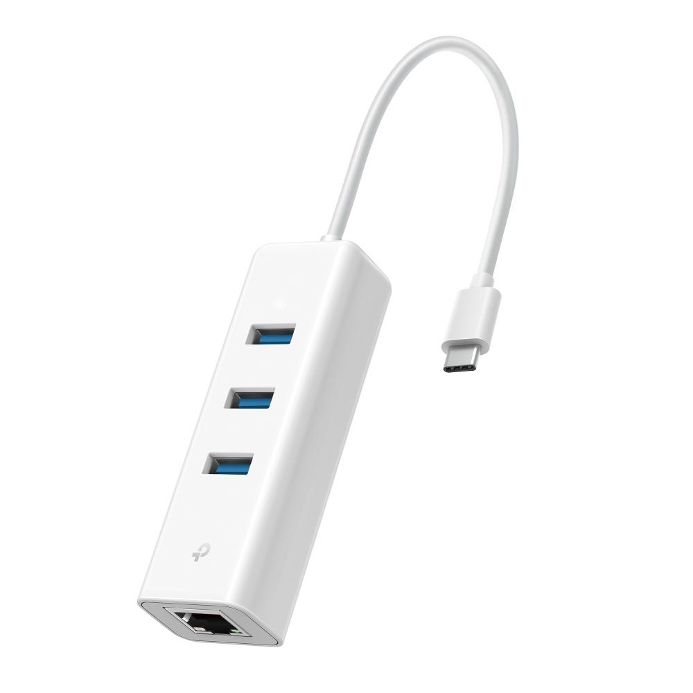 TP-LINK USB 2.0 3 Port Hub with USB-A / Ethernet Connection (UE330C) (TPUE330C)