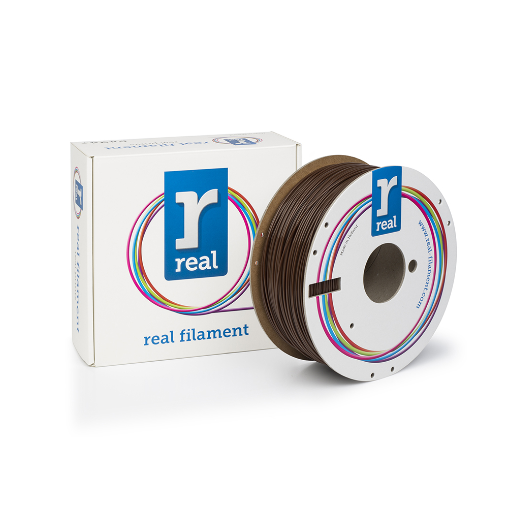 REAL PLA 3D Printer Filament - Brown - spool of 1Kg - 1.75mm (REALPLABROWN1000MM175)