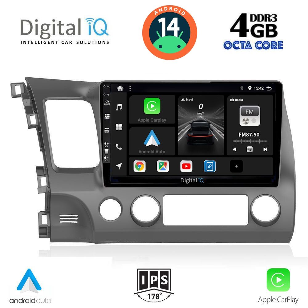 DIGITAL IQ BXF 6188_CPAA (10inc) MULTIMEDIA TABLET for HONDA CIVIC 4D mod. 2006-2012