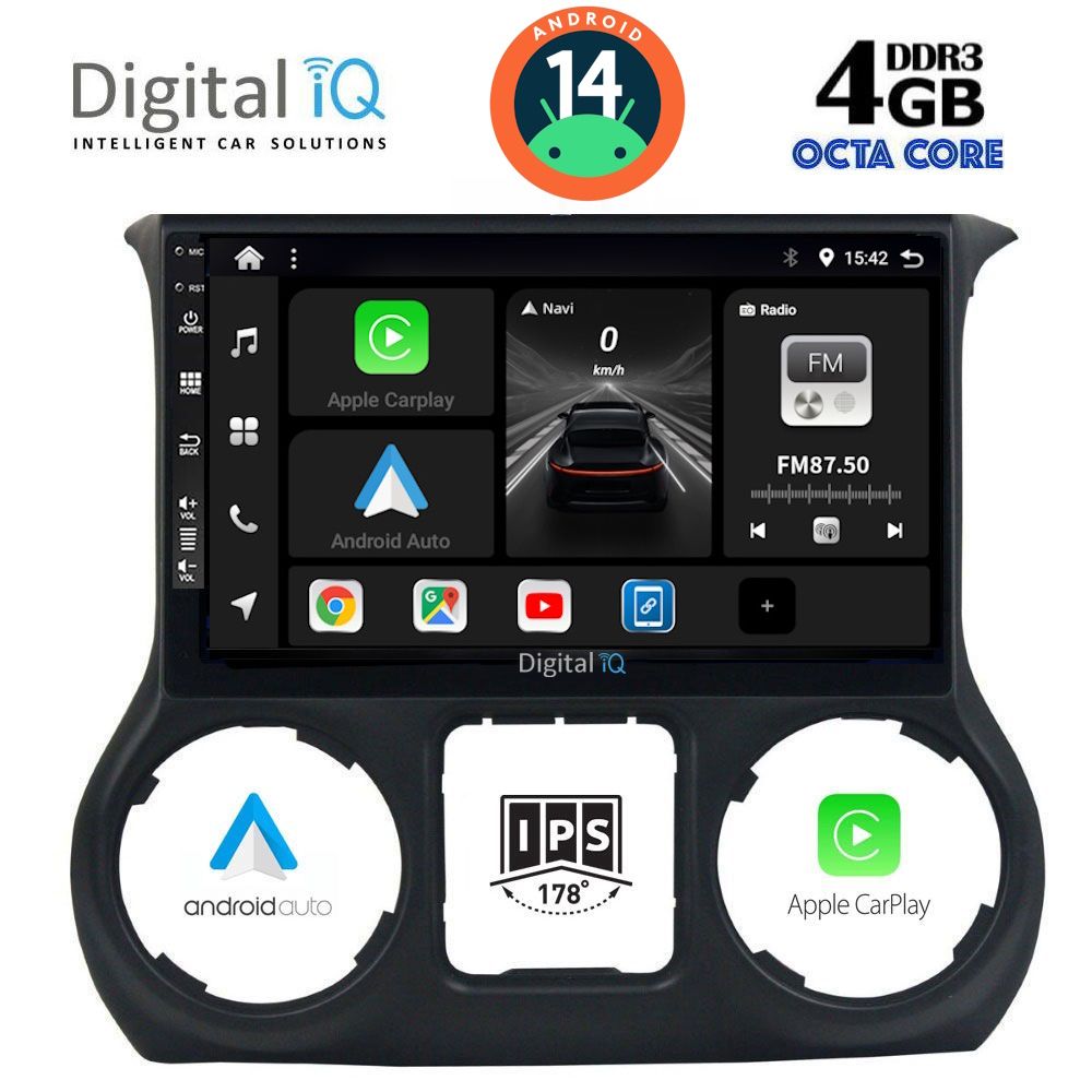 DIGITAL IQ BXF 6295_CPAA (10inc) MULTIMEDIA TABLET for JEEP WRANGLER mod. 2011-2014