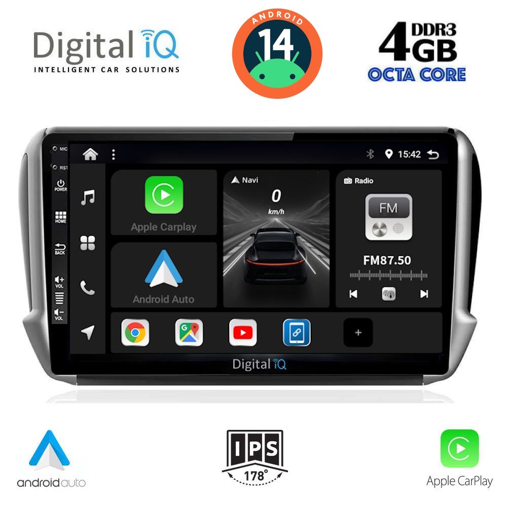 DIGITAL IQ BXF 6508_CPAA (10inc) MULTIMEDIA TABLET for PEUGEOT 208-2008 mod. 2012-2021