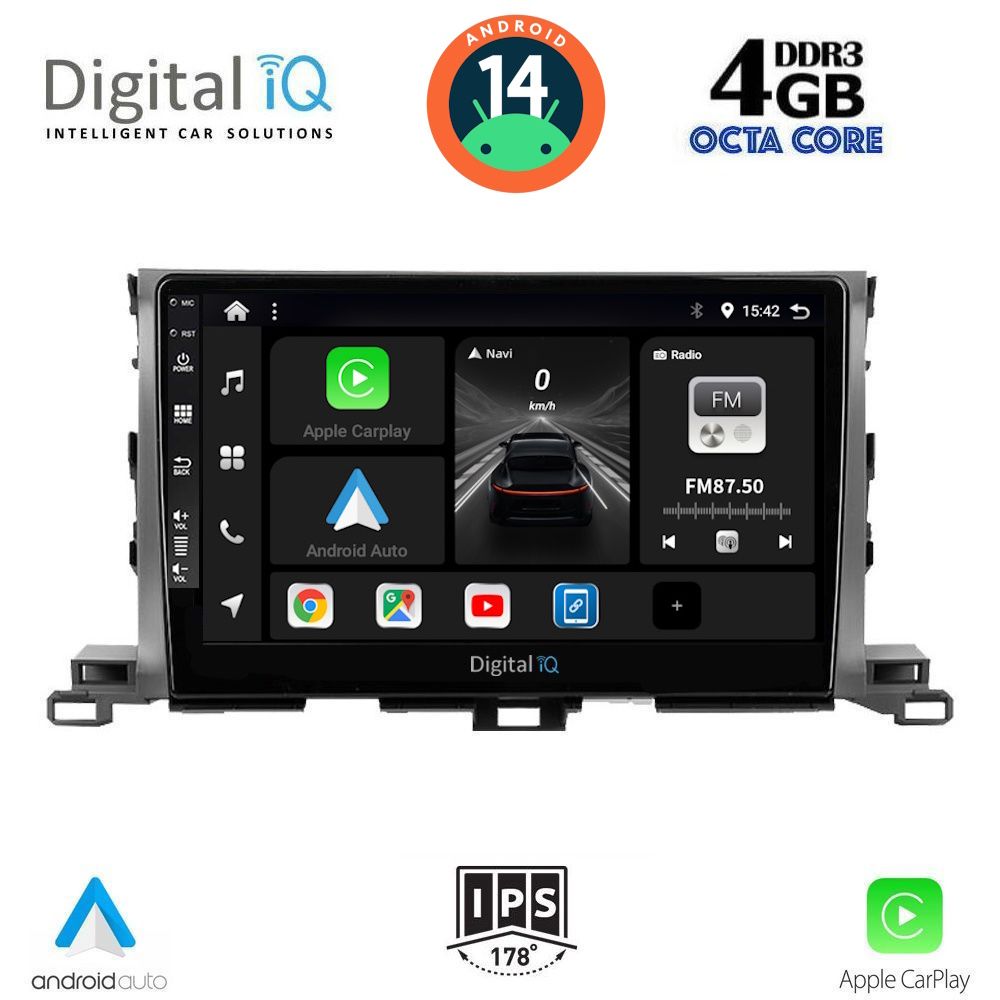 DIGITAL IQ BXF 6700_CPAA (10inc) MULTIMEDIA TABLET for TOYOTA HIGHLANDER mod. 2014-2019