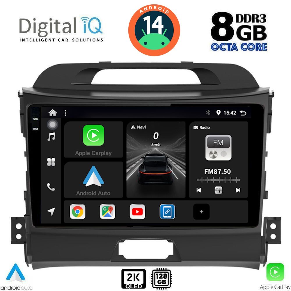 DIGITAL IQ BXF 8325_CPAA (9inc) MULTIMEDIA TABLET for KIA SPORTAGE mod. 2010-2015