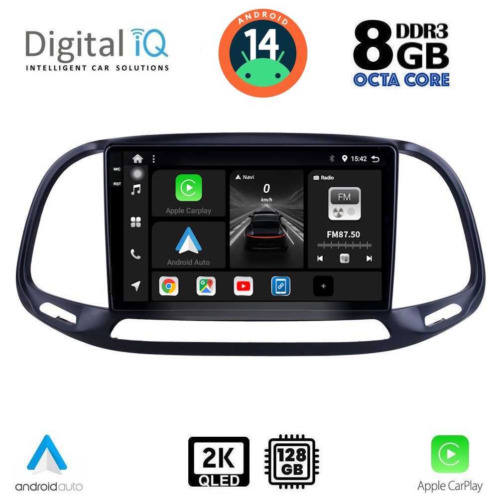 DIGITAL IQ BXF 8138_CPAA (9inc) MULTIMEDIA TABLET for FIAT DOBLO – OPEL COMBO mod. 2015-2018