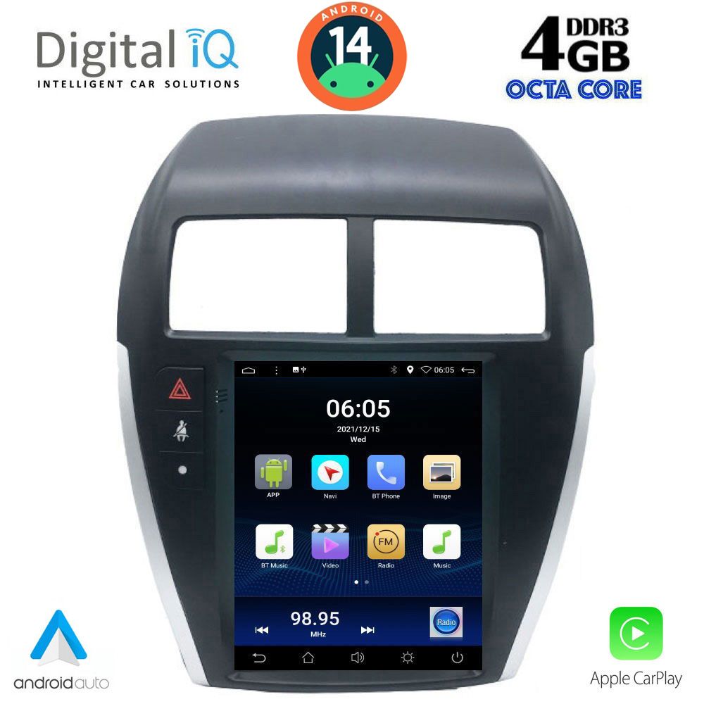 DIGITAL IQ BXF 6952_CPAA TESLA STYLE for MITSUBISHI ASX mod. 2009>