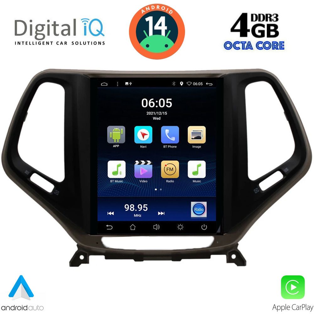 DIGITAL IQ BXF 6984_CPAA TESLA STYLE for JEEP CHEROKEE mod. 2014>