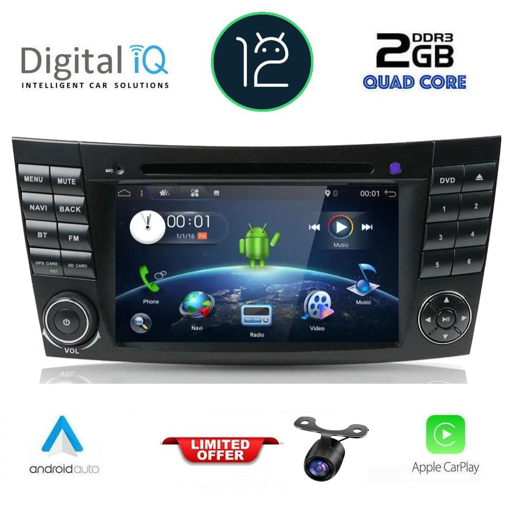 DIGITAL IQ AN 190_CPA (7'' DVD) MULTIMEDIA SYSTEM for MERCEDES E (W211) – CLS (W219) mod. 2003-2009