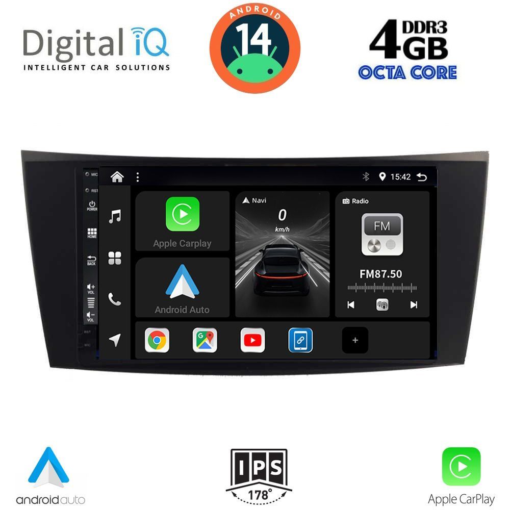 DIGITAL IQ BXF 6407_CPAA (8inc) MULTIMEDIA TABLET for MERCEDES E W211 – CLS mod. 2003-2009