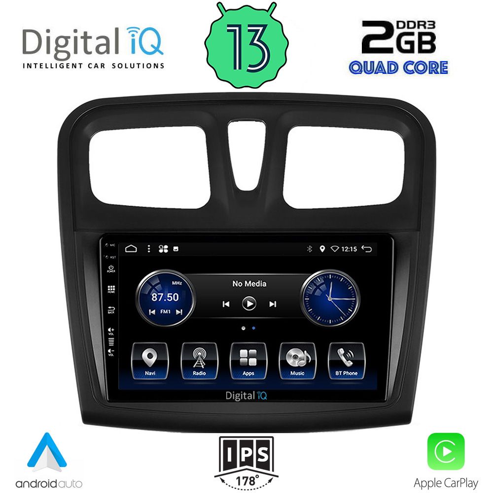 DIGITAL IQ BXH 3108SQ_CPA (9inc) MULTIMEDIA TABLET for DACIA LOGAN – SANDERO mod. 2012-2019