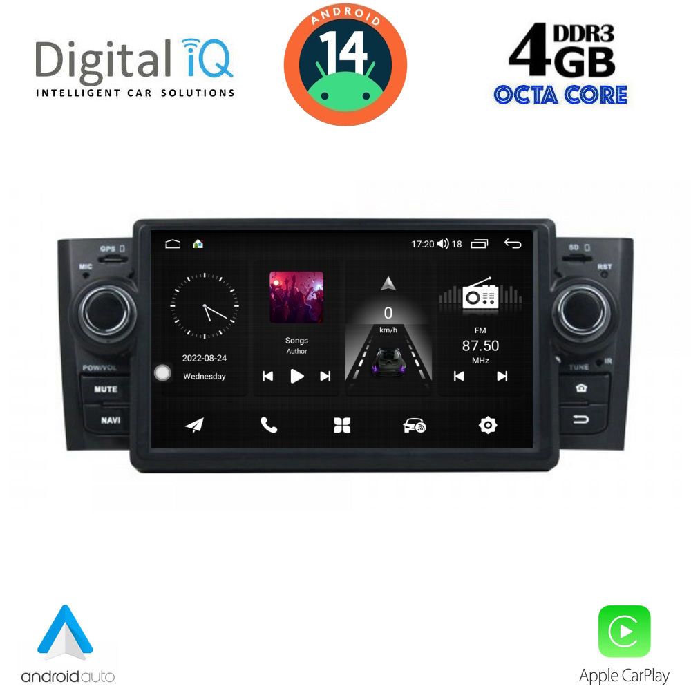 DIGITAL IQ MSG 663_CPA (7” DECK) MULTIMEDIA SYSTEM for FIAT GRANDE PUNTO mod. 2005-2012