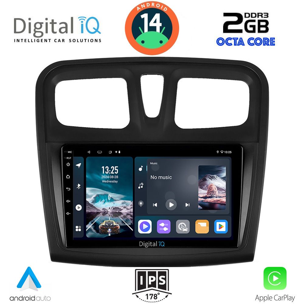 DIGITAL IQ RTG 4108SQ_CPA (9inc) MULTIMEDIA TABLET for DACIA LOGAN – SANDERO mod. 2012-2019