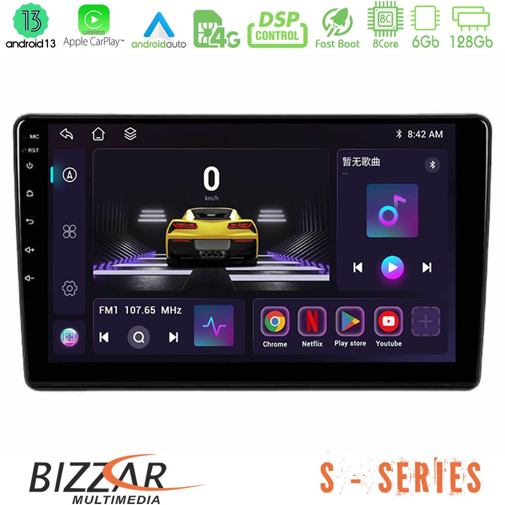 Bizzar s Series Alfa Romeo 159/brera/spider 8core Android13 6+128gb Navigation Multimedia Tablet 9 u-s-Ar2863