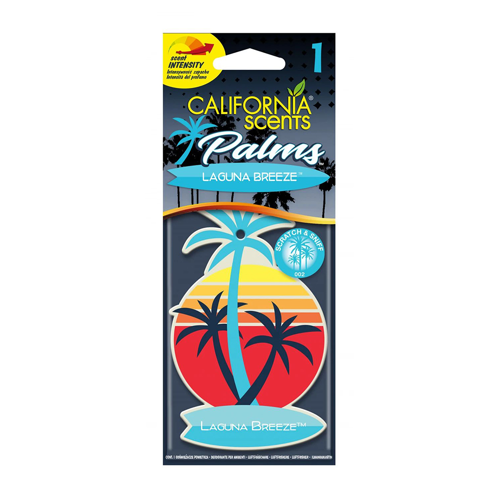 California Scents Κρεμαστό Αρωματικό Αυτοκινήτου Hang Out Palms Laguna Breeze (HO-1202) (CALSHO-1202)