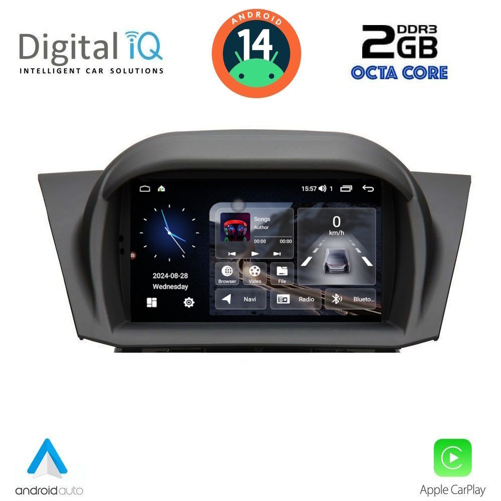 DIGITAL IQ MSF 375_CPA (7” DECK) MULTIMEDIA SYSTEM for FORD FIESTA mod. 2008-2017