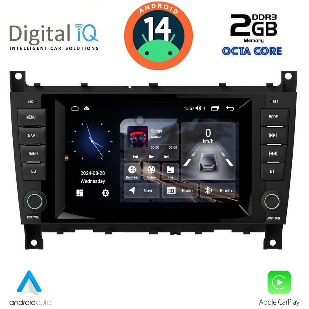 DIGITAL IQ MSF 393_CPA (7” DECK) MULTIMEDIA SYSTEM for MERCEDES C W203 – CLK W209 mod. 2004-2008