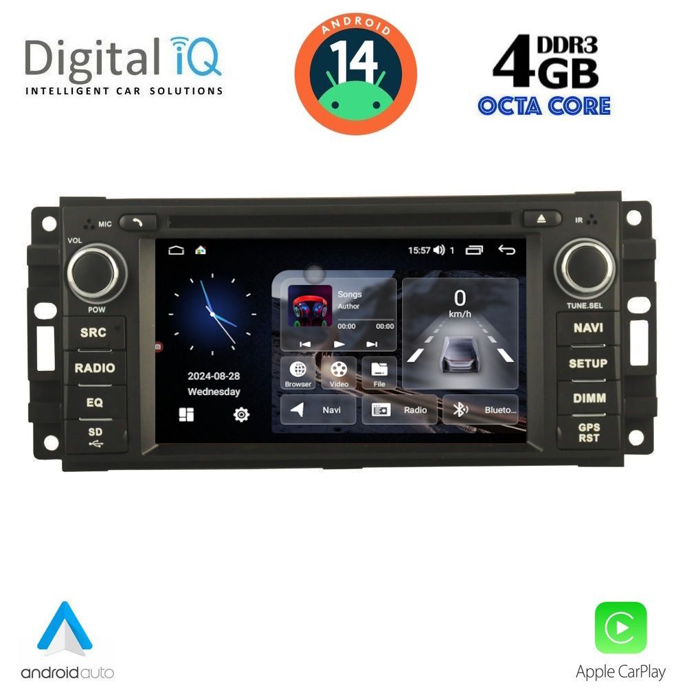 DIGITAL IQ MSG 424_CPA (7” DECK) MULTIMEDIA SYSTEM for JEEP ALL mod. 2005-2018