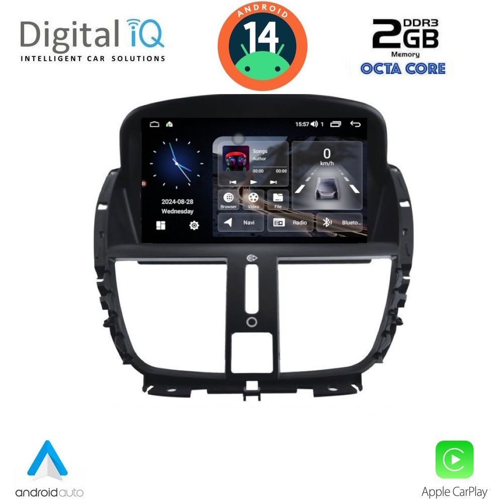 DIGITAL IQ MSF 307_CPA (7” DECK) MULTIMEDIA SYSTEM for PEUGEOT 207 mod. 2007>