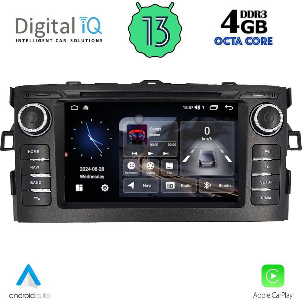 DIGITAL IQ MSG 428_CPA (7” DECK) MULTIMEDIA SYSTEM for TOYOTA AURIS mod. 2007-2012